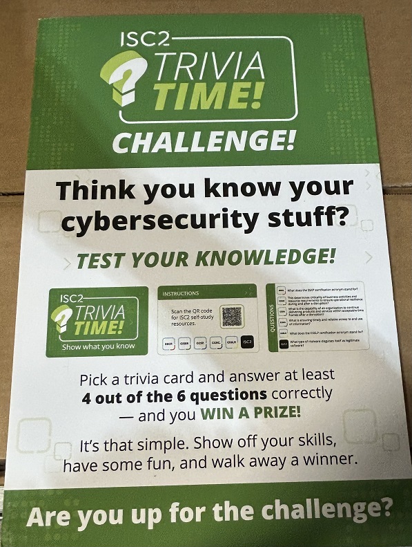 ISC2 "Trivia Time" Board